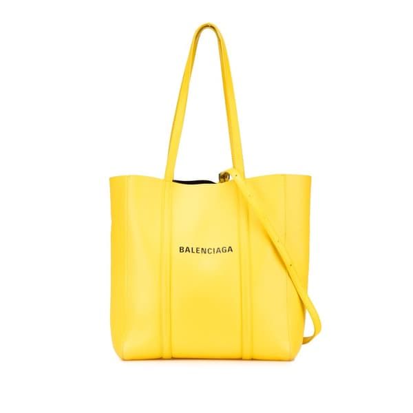Pre-owned Balenciaga Leather Everyday XS Satchel Yellow