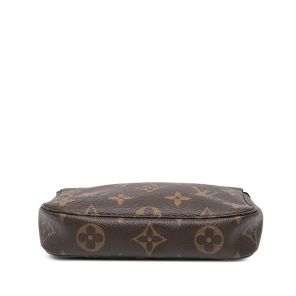 Pre-owned Louis Vuitton Monogram Mini Pochette Accessoires Brown