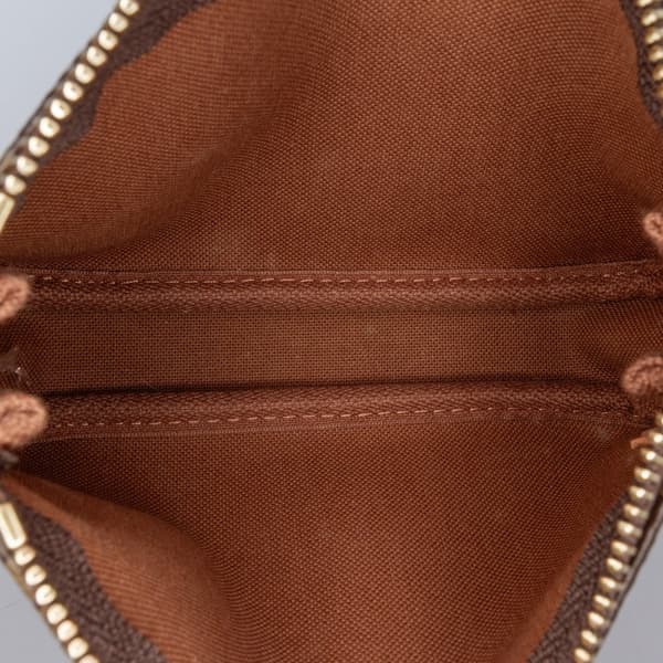 Pre-owned Louis Vuitton Monogram Mini Pochette Accessoires Brown
