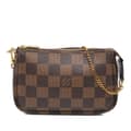 Pikkukuva 1 / 9: Pre-owned Louis Vuitton Damier Ebene Mini Pochette Accessoires Brown