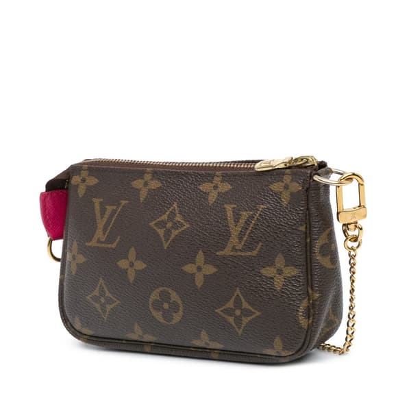 Pre-owned Louis Vuitton Monogram Bears on Skis Christmas Animation Mini Pochette Accessories Brown