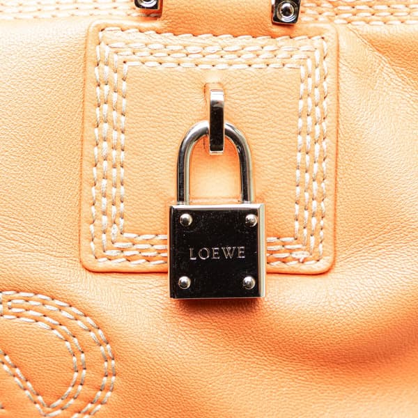 Pre-owned LOEWE Leather Amazona 28 Orange