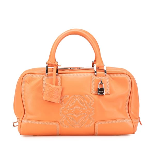 Pre-owned LOEWE Leather Amazona 28 Orange