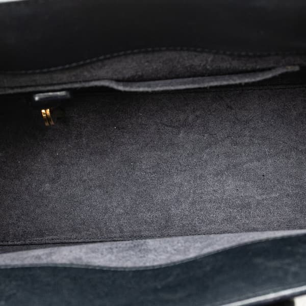 Pre-owned Saint Laurent Nano Leather Sac De Jour Blue