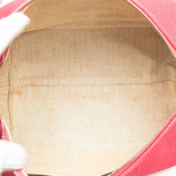 Pre-owned Hermès Small Toile Bride A Brac Pink