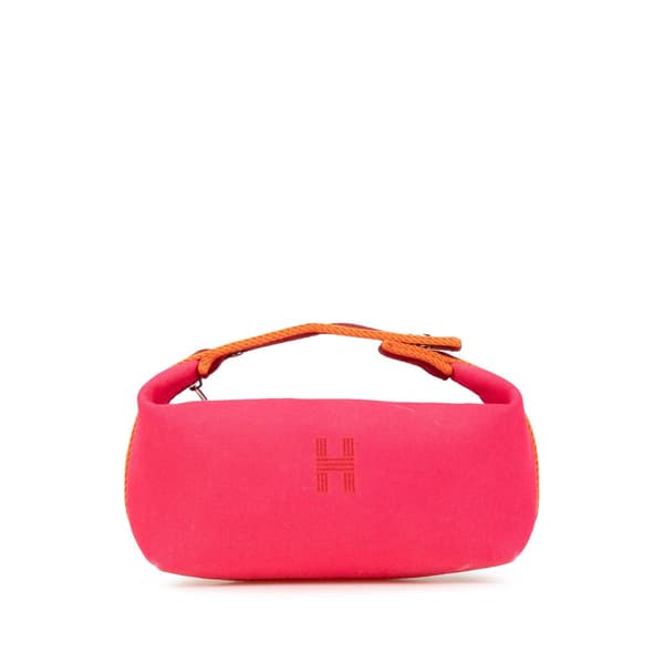 Pre-owned Hermès Small Toile Bride A Brac Pink