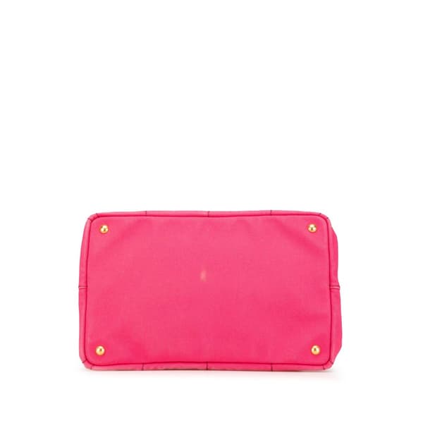 Pre-owned Prada Canvas Canapa Logo Satchel Pink