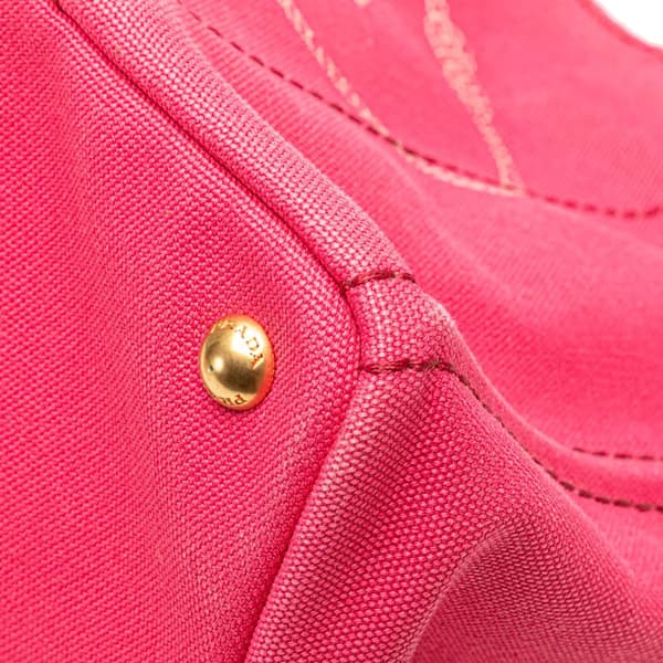 Pre-owned Prada Canvas Canapa Logo Satchel Pink