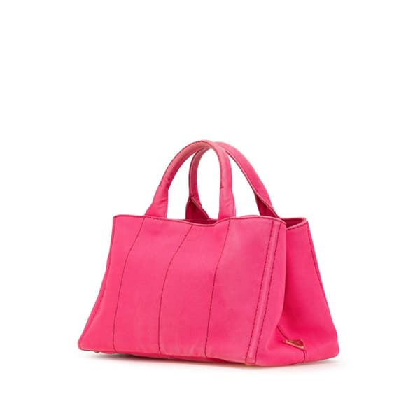 Pre-owned Prada Canvas Canapa Logo Satchel Pink