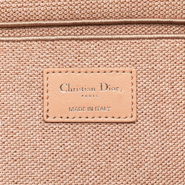 Pre-owned Dior Mesh Embroidered Diortravel Vanity Case Pink
