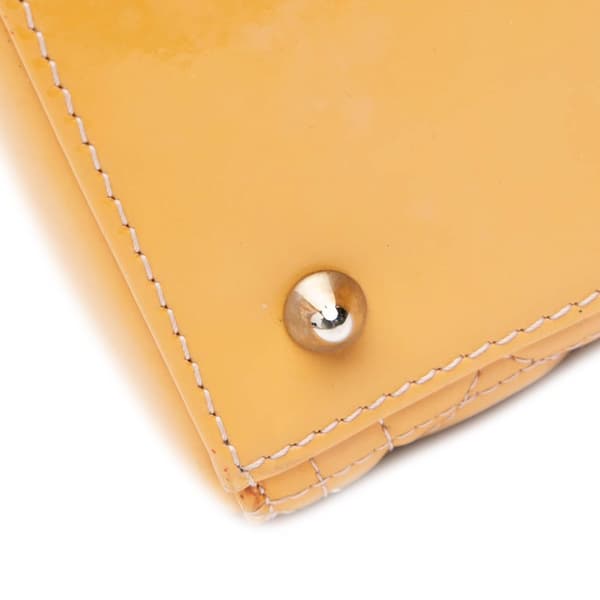 Pre-owned Dior Medium Patent Cannage Lady Dior Brown