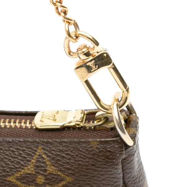 Pre-owned Louis Vuitton Monogram Mini Pochette Accessoires Brown
