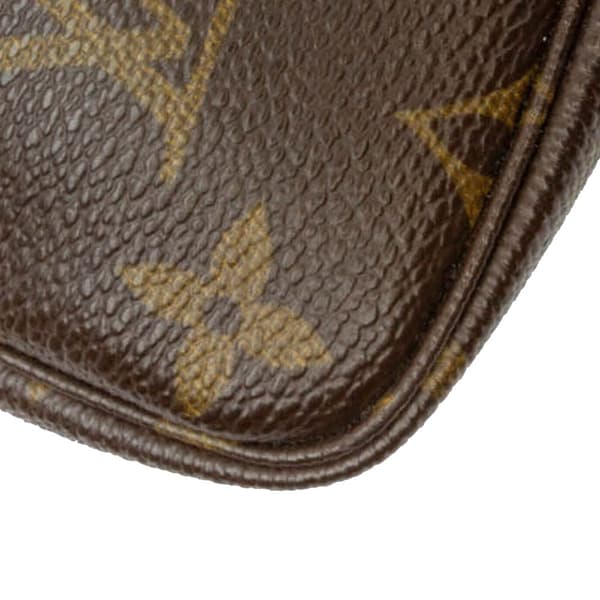 Pre-owned Louis Vuitton Monogram Mini Pochette Accessoires Brown