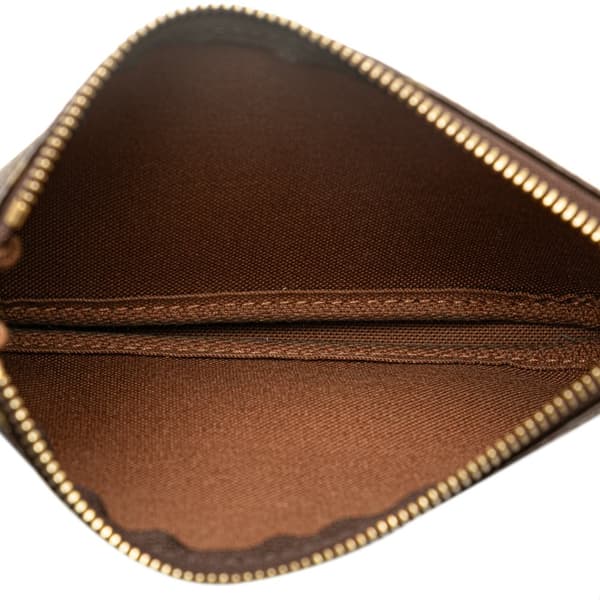 Pre-owned Louis Vuitton Monogram Mini Pochette Accessoires Brown