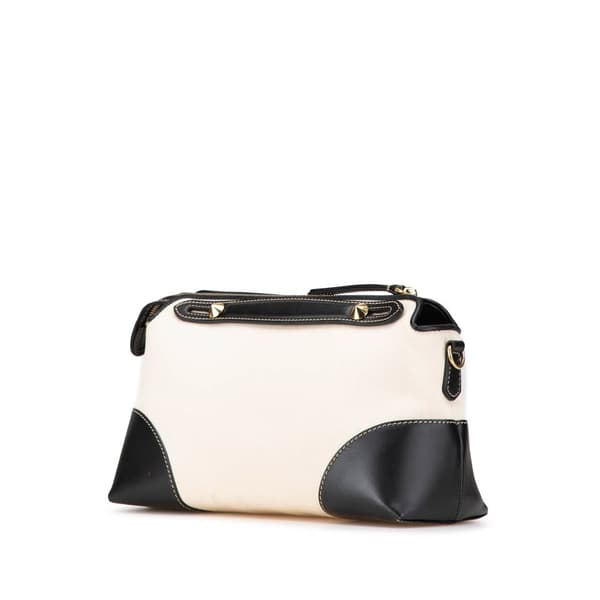 Pre-owned Fendi Medium Canvas By The Way Satchel White