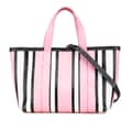 Miniatyrbillede 1 af 10: Pre-owned Balenciaga Small Lambskin Barbes East West Striped Shopper Tote Pink