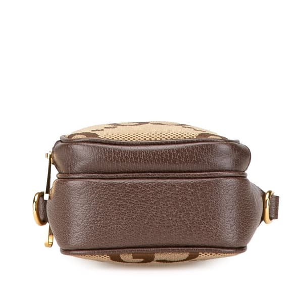 Pre-owned Gucci Micro Jumbo GG Canvas Web Top Handle Bag Brown
