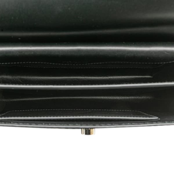 Pre-owned Prada Vitello Stitched Sound Lock Satchel Black
