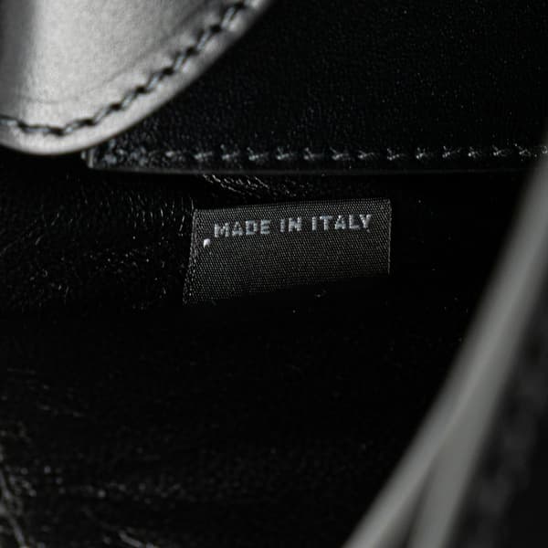 Pre-owned Prada Vitello Stitched Sound Lock Satchel Black