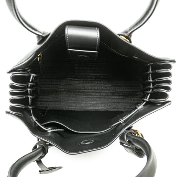 Pre-owned Prada City Calf Satchel Black