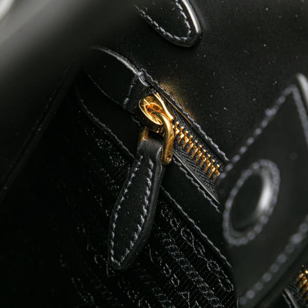Pre-owned Prada City Calf Satchel Black