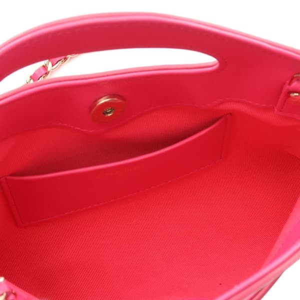 Pre-owned Chanel Nano Shiny Aged Calfskin 31 Shopping Bag Pink