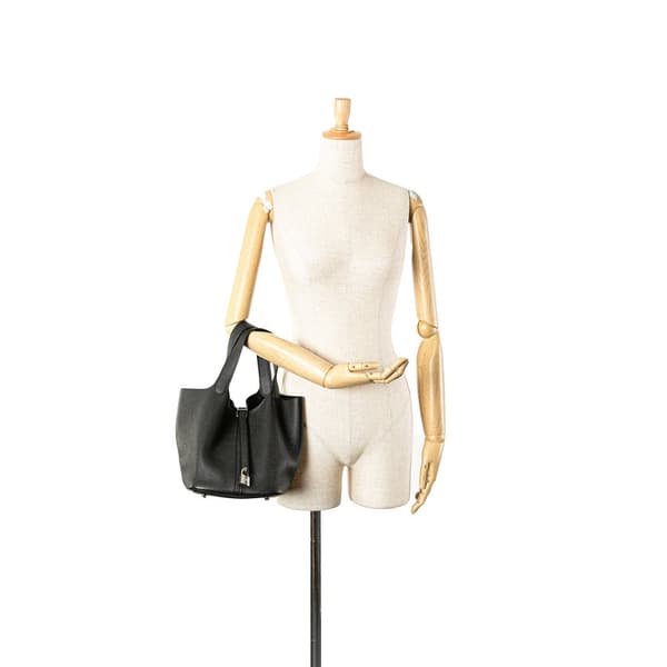 Pre-owned Hermès Clemence Picotin Lock 22 Black