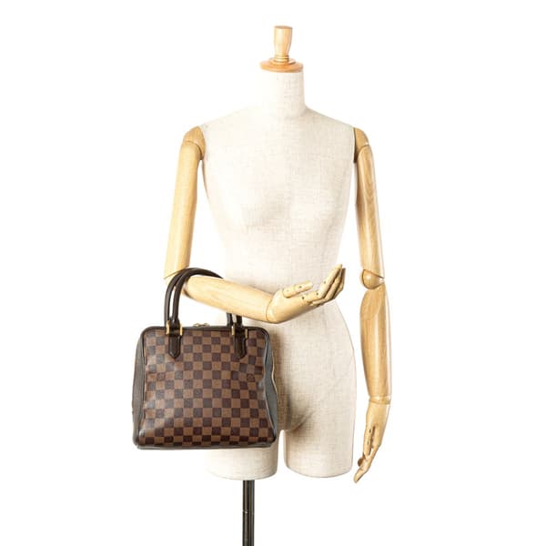 Pre-owned Louis Vuitton Damier Ebene Brera Brown