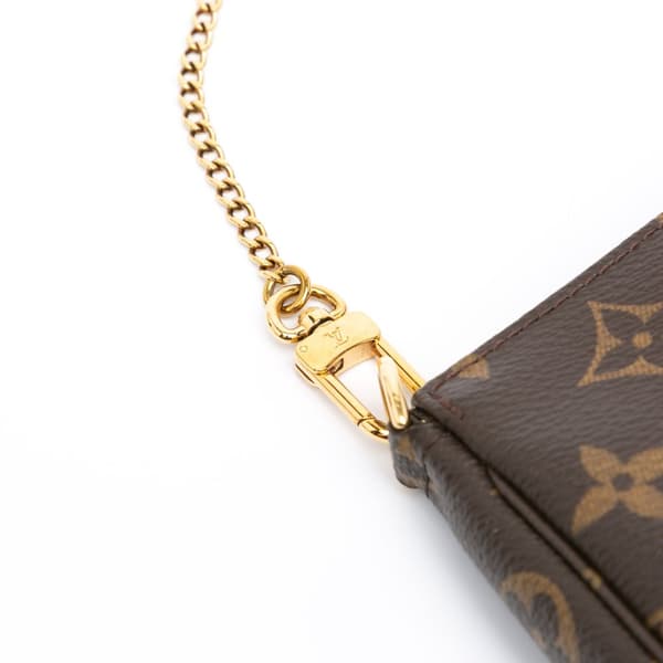 Pre-owned Louis Vuitton Monogram Mini Pochette Accessoires Brown