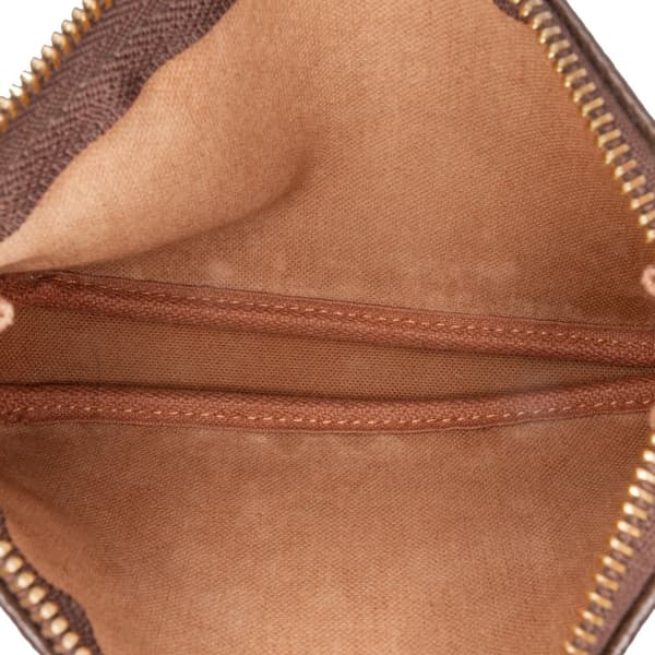 Pre-owned Louis Vuitton Monogram Mini Pochette Accessoires Brown