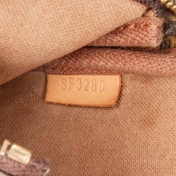 Pre-owned Louis Vuitton Monogram Mini Pochette Accessoires Brown