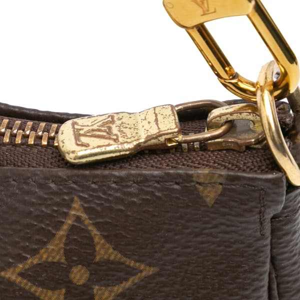 Pre-owned Louis Vuitton Monogram Mini Pochette Accessoires Brown