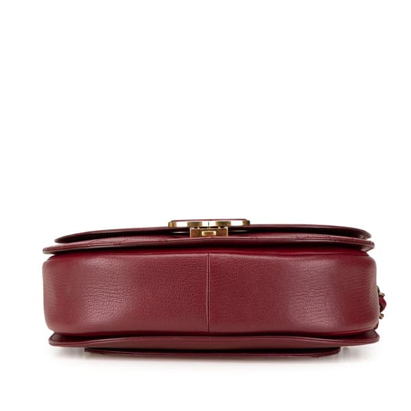 Pre-owned Chanel Medium Calfskin Coco Curve Flap Red