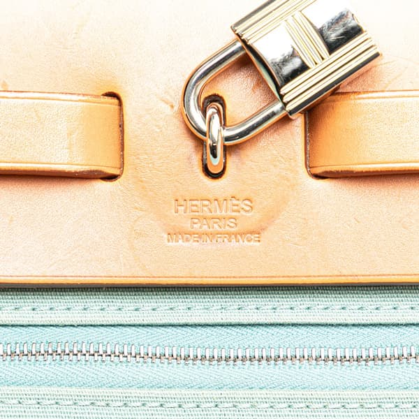 Pre-owned Hermès Toile Herbag Zip 31 Blue