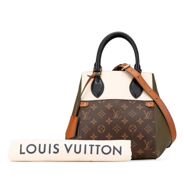 Pre-owned Louis Vuitton Monogram Fold Tote PM Brown