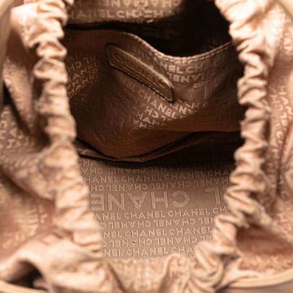 Pre-owned Chanel Grained Calfskin Chocolate Bar Handbag Brown