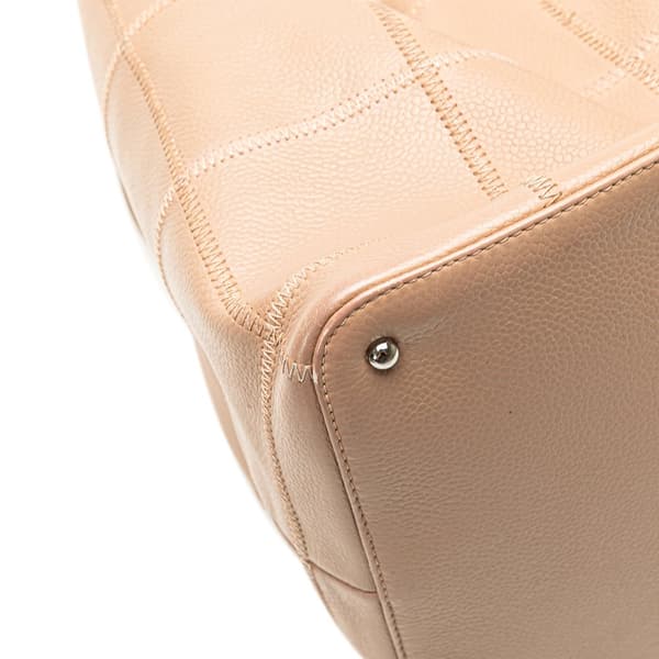 Pre-owned Chanel Grained Calfskin Chocolate Bar Handbag Brown