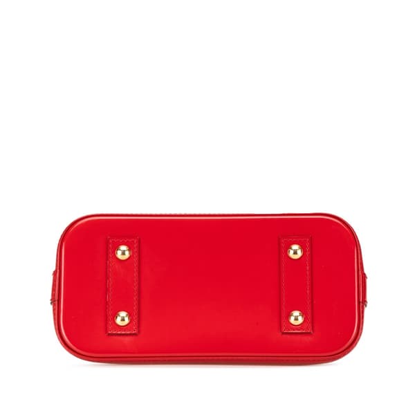 Pre-owned Louis Vuitton Monogram Vernis Alma BB Red