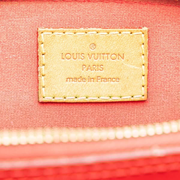Pre-owned Louis Vuitton Monogram Vernis Alma BB Red