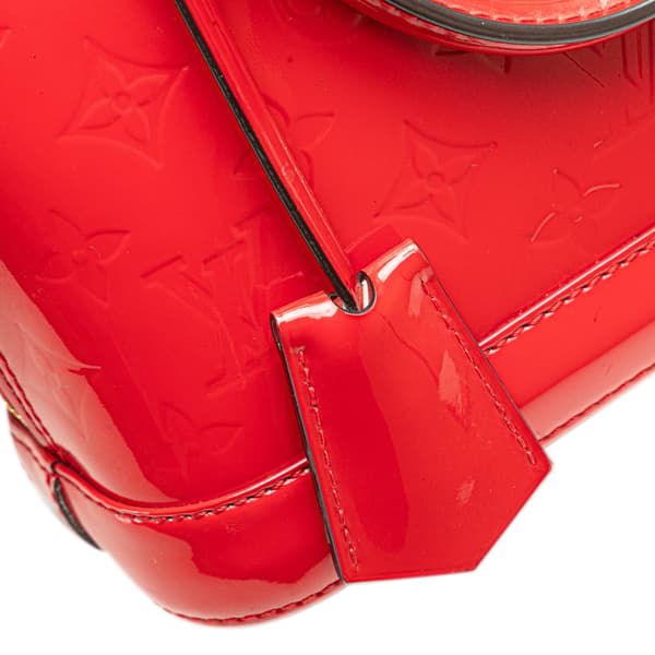 Pre-owned Louis Vuitton Monogram Vernis Alma BB Red