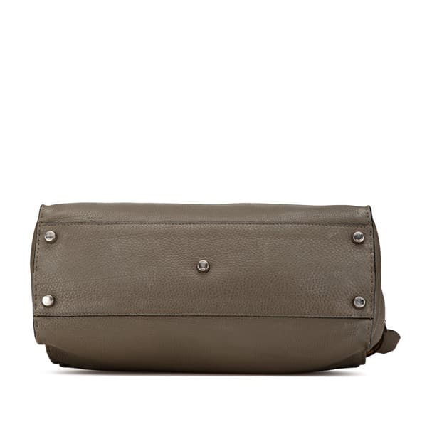 Pre-owned Fendi Large Selleria Peekaboo Iconic Satchel Brown