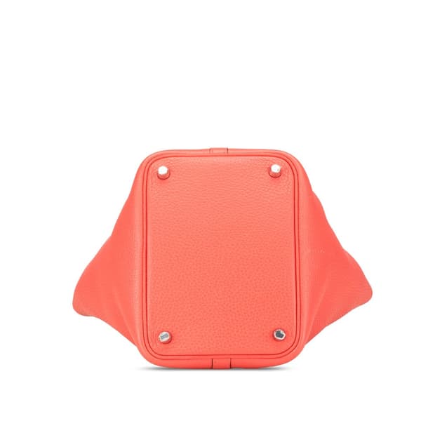 Pre-owned Hermès Clemence Picotin Lock 18 Orange