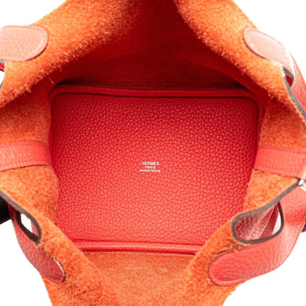 Pre-owned Hermès Clemence Picotin Lock 18 Orange