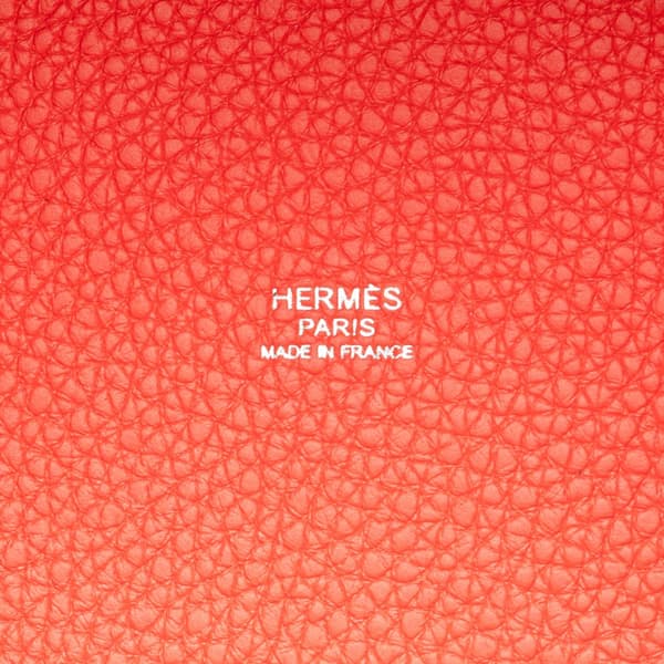 Pre-owned Hermès Clemence Picotin Lock 18 Orange