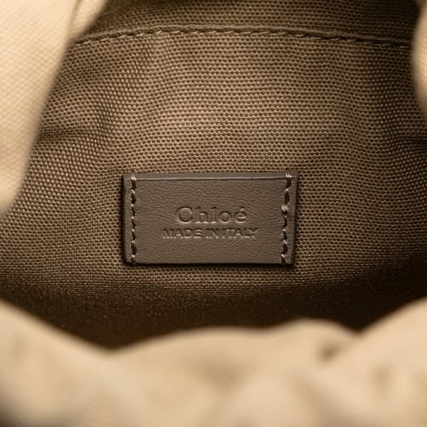 Pre-owned Chloé Mini Calfskin Roy Bucket Bag Brown