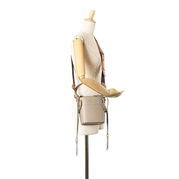 Pre-owned Chloé Mini Calfskin Roy Bucket Bag Brown