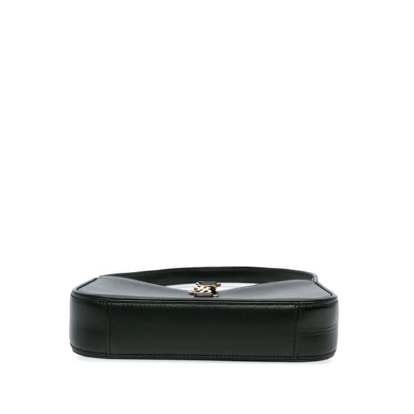 Pre-owned Saint Laurent Mini Calfskin Le 5 a 7 Bag Black