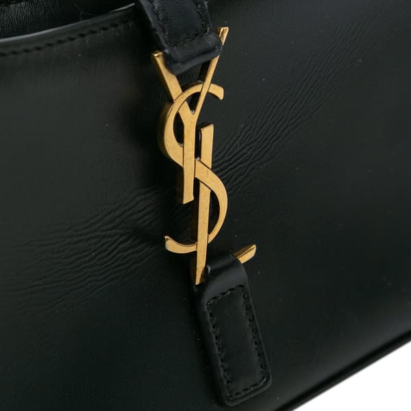 Pre-owned Saint Laurent Mini Calfskin Le 5 a 7 Bag Black