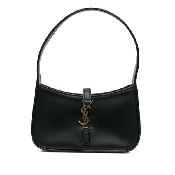 Pre-owned Saint Laurent Mini Calfskin Le 5 a 7 Bag Black