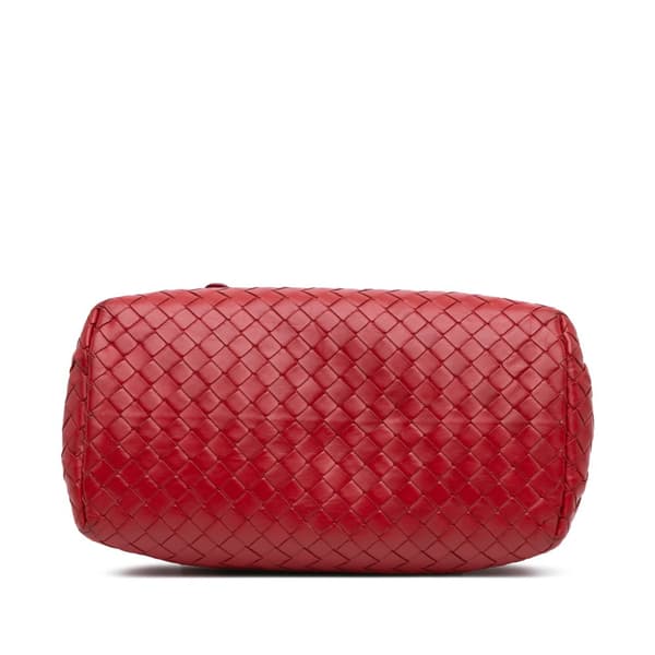 Pre-owned Bottega Veneta Small Intrecciato Roma Red